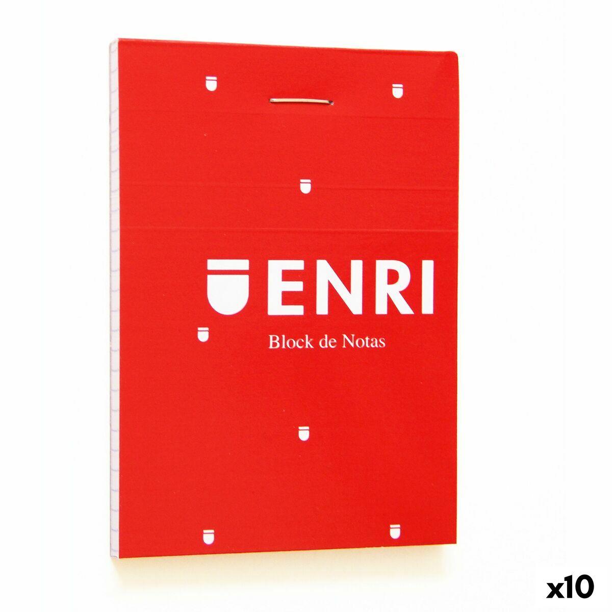 Papirpose Enri Rød A7 80 Ark 4 Mm 10 Enheder