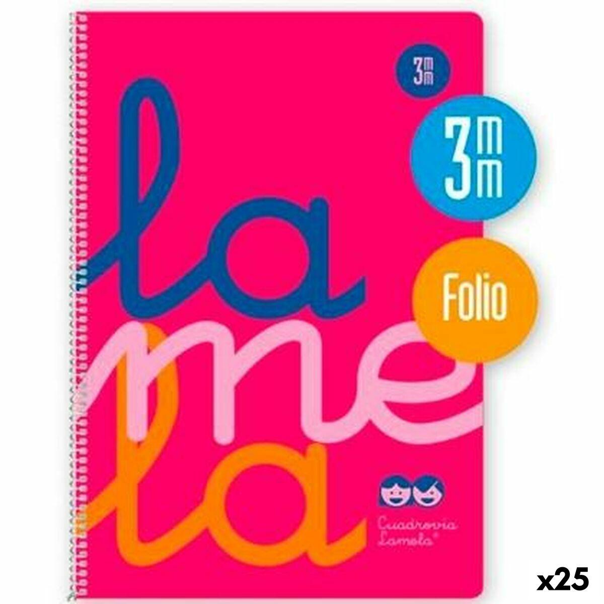 Notesbog Lamela Cuadrovía Pink Fluorescerende Din Ark Dele Enheder