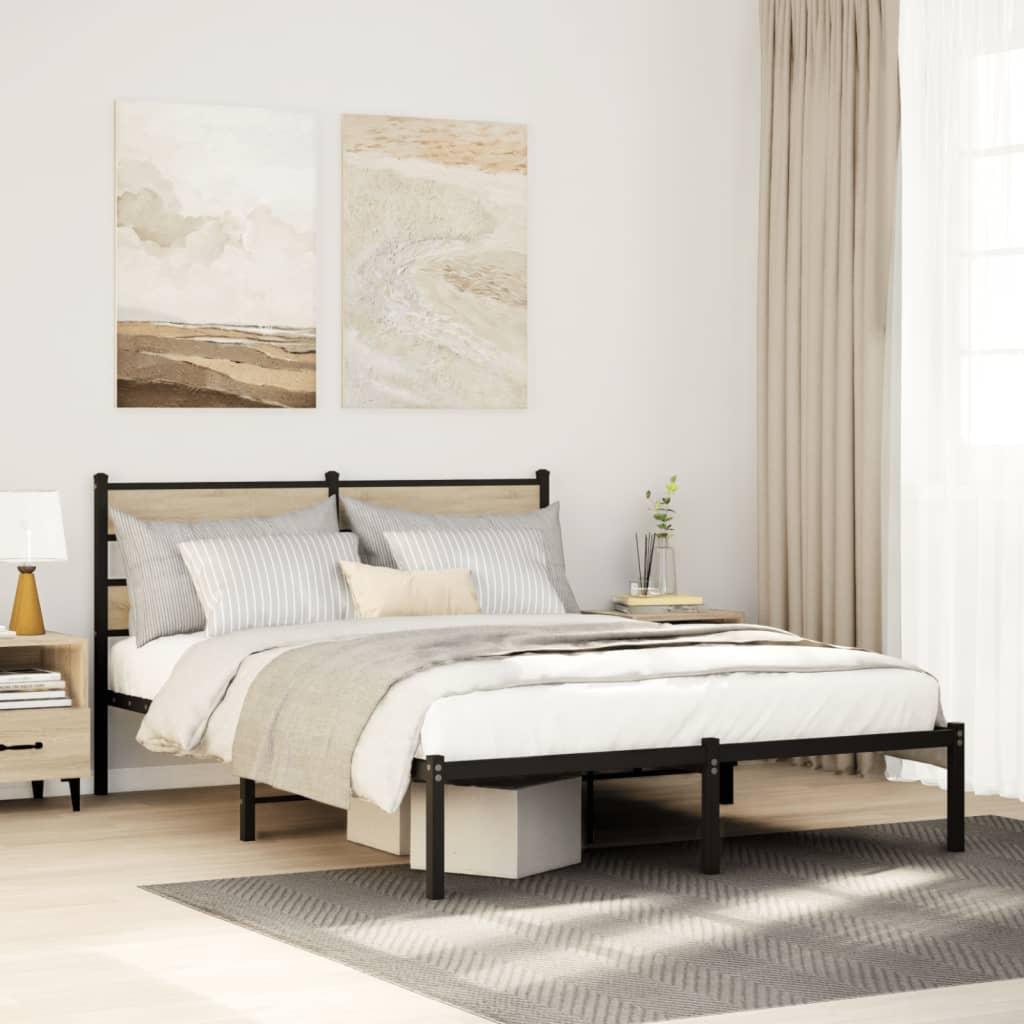 Sengeramme uden madras 160x200 cm metal sonoma-eg