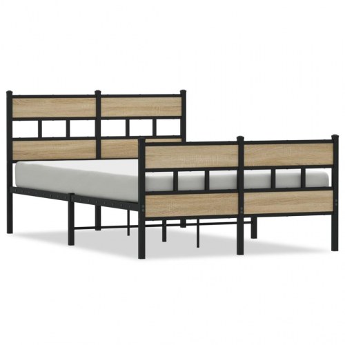 Sengeramme uden madras 120 x 200 cm - sort/sonoma-eg