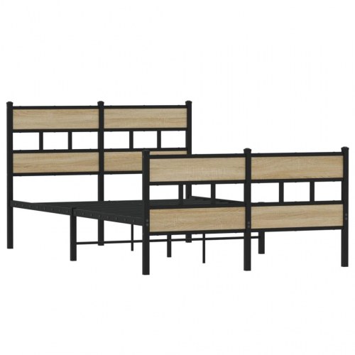 Sengeramme uden madras 120 x 200 cm - sort/sonoma-eg