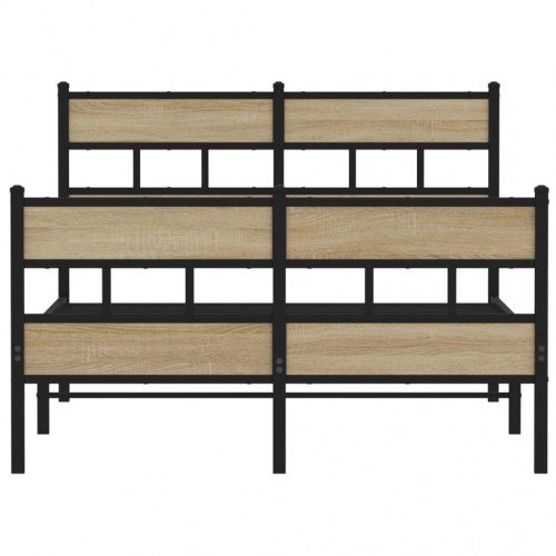 Sengeramme uden madras 120 x 200 cm - sort/sonoma-eg