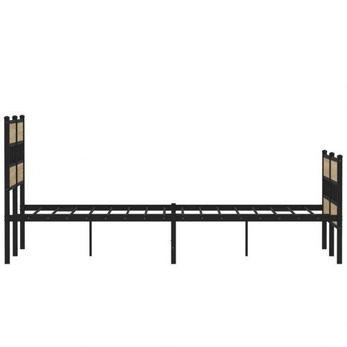 Sengeramme uden madras 120 x 200 cm - sort/sonoma-eg