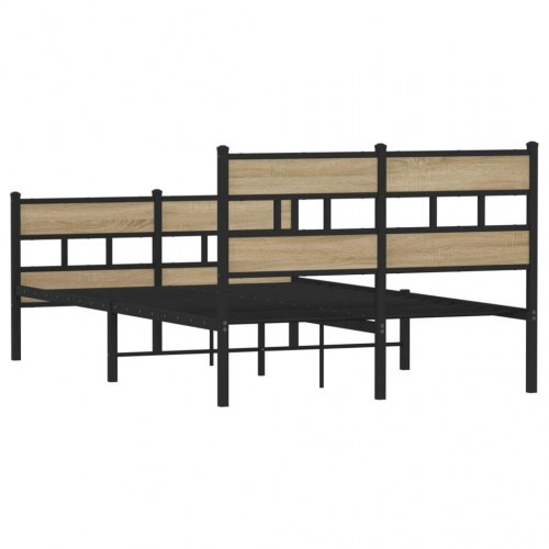 Sengeramme uden madras 120 x 200 cm - sort/sonoma-eg