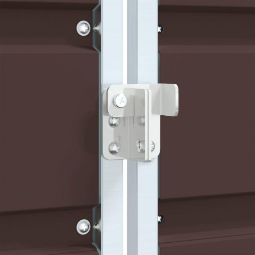 Skraldespandsskjuler 72x81x115 cm 1 rum stål brun