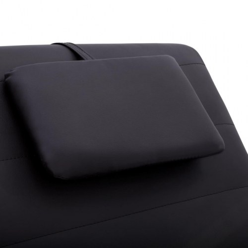 Chaiselong med massagefunktion og pude kunstlæder brun