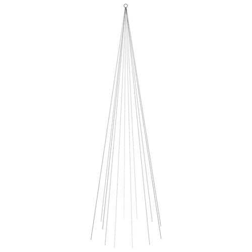 Juletræ til flagstang 732 LED'er 500 cm varmt hvidt lys