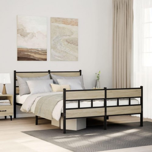 Sengeramme i metal uden madras 150 x 200 cm - sonoma-eg