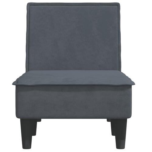 Chaiselong velour mørkegrå