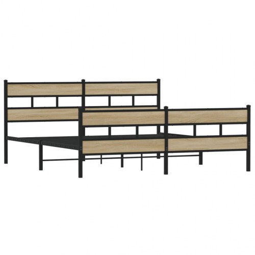 Sengeramme 200 x 200 cm i metal - sonoma-eg