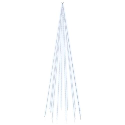 Juletræ til flagstang 732 LED'er 500 cm koldt hvidt lys