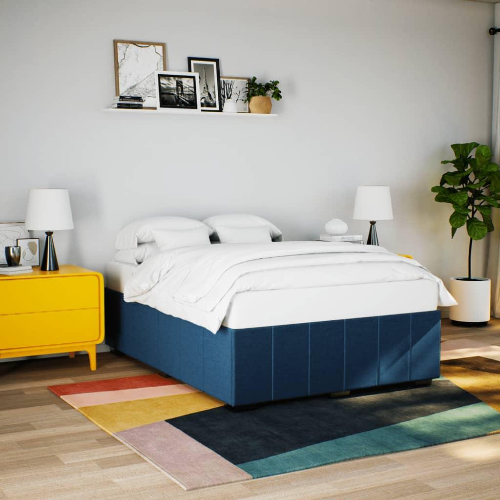 Sengeramme uden madras 160x200 cm stof blå