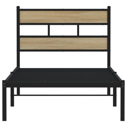 Sengeramme uden madras 107 x 203 cm - sort/sonoma-eg