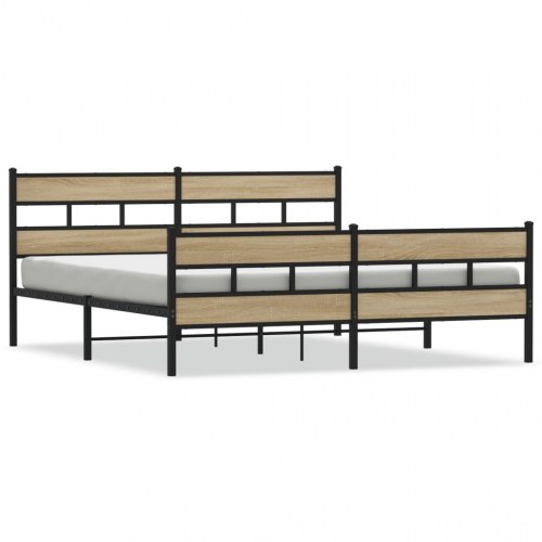 Sengeramme uden madras 183 x 213 cm i metal - sonoma-eg