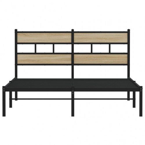 Sengeramme uden madras 140 x 190 cm - sort/sonoma-eg
