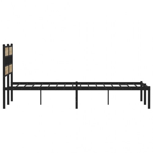 Sengeramme uden madras 140 x 190 cm - sort/sonoma-eg