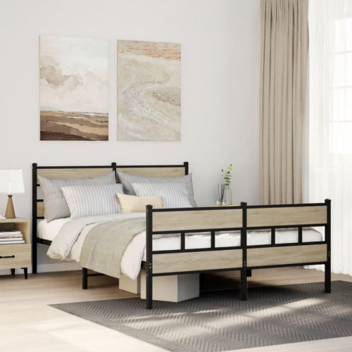 Sengeramme 160 x 200 cm i metal - sonoma-eg