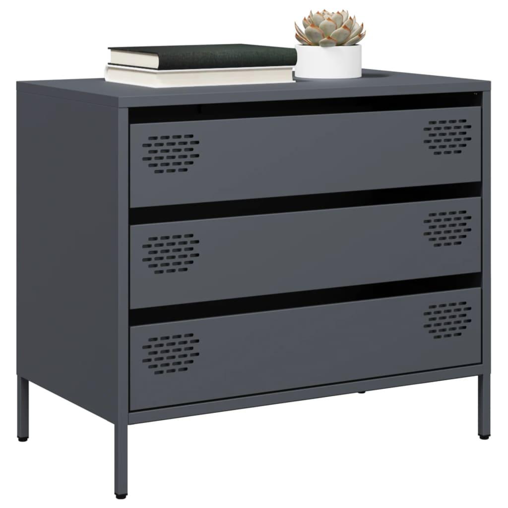 Skab 68X39X58,5 Cm Koldvalset Stål Senneps - Antracitgrå