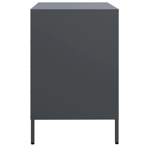 Skab med 3 skuffer 68 x 39 x 58,5 cm - antracitgrå