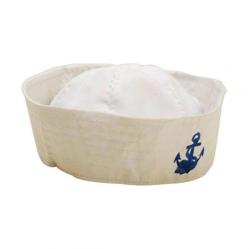 Sømandshat - hvid, str. 58 cm