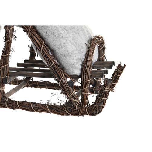 Julepynt Julemanden Grå Træ 42 x 22 x 48 cm