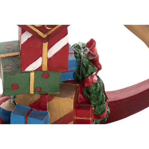 Julepynt Brun Rød Harpiks Hest 34 x 10 x 32 cm (3 enheder)