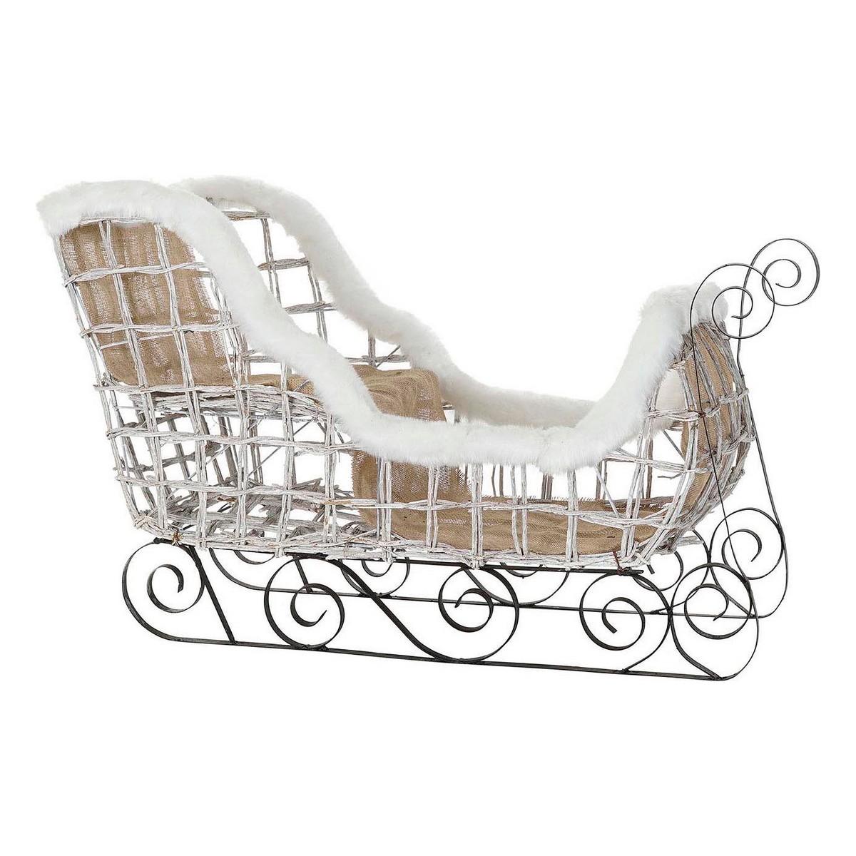 Juledekoration - LED kælk, hvid, 90 × 46 × 62 cm