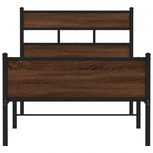 Sengeramme 75x190 cm uden madras - brun egetræ