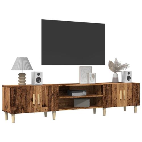 Tv-bord 180x31,5x40 cm konstrueret træ gammelt trælook