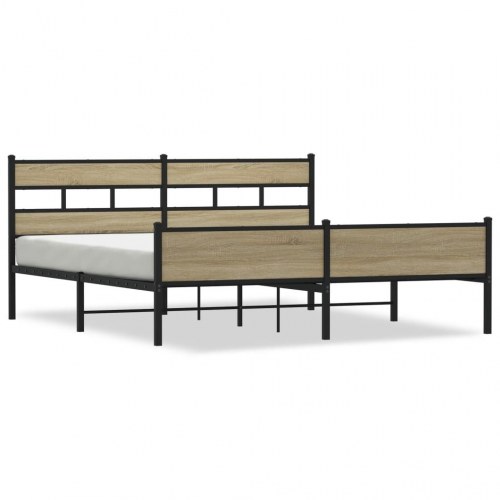 Sengeramme 200 x 200 cm i metal - sonoma-eg