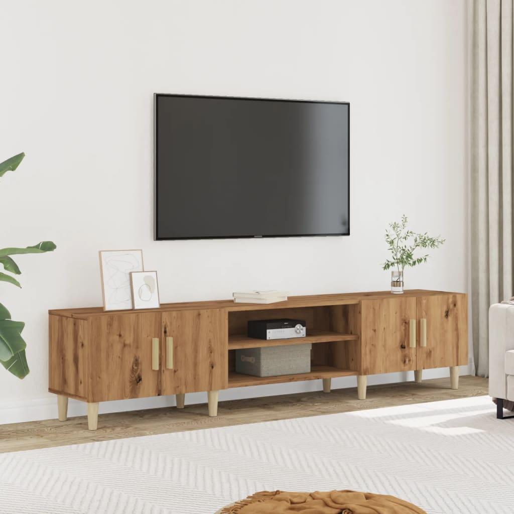 Tv-bord 180x31,5x40 cm konstrueret træ kunsteg