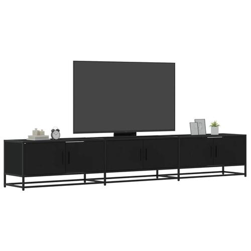 Tv-bord 240x35x41 cm konstrueret træ sort