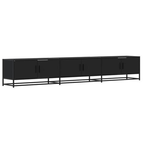 Tv-bord 240x35x41 cm konstrueret træ sort
