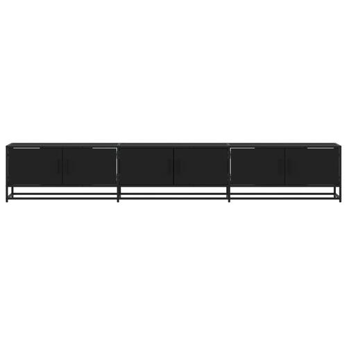 Tv-bord 240x35x41 cm konstrueret træ sort