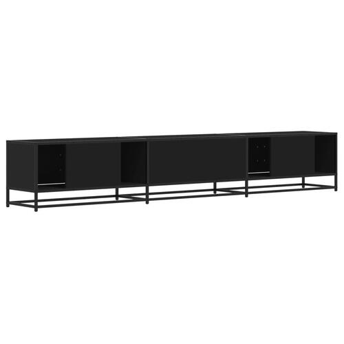 Tv-bord 240x35x41 cm konstrueret træ sort