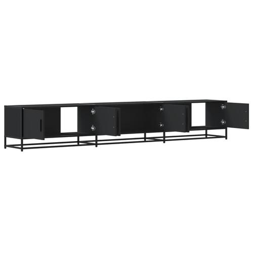 Tv-bord 240x35x41 cm konstrueret træ sort