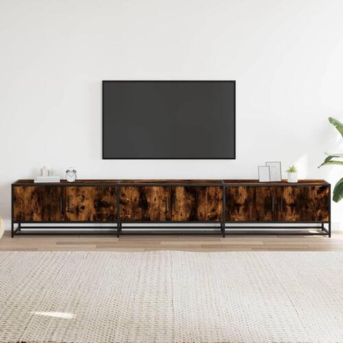 Tv-bord 240x35x41 cm konstrueret træ røget egetræsfarve