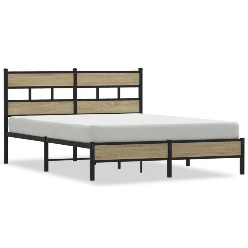 Sengeramme 140 x 190 cm med sengegavl - sonoma-eg