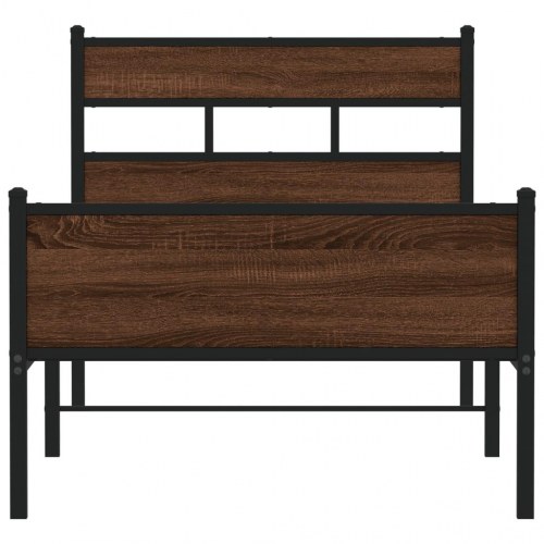 Sengeramme 80 x 200 cm uden madras - brun egetræ