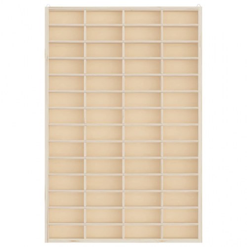 Samlermontre i træ med 56 rum 40x4,5x60 cm