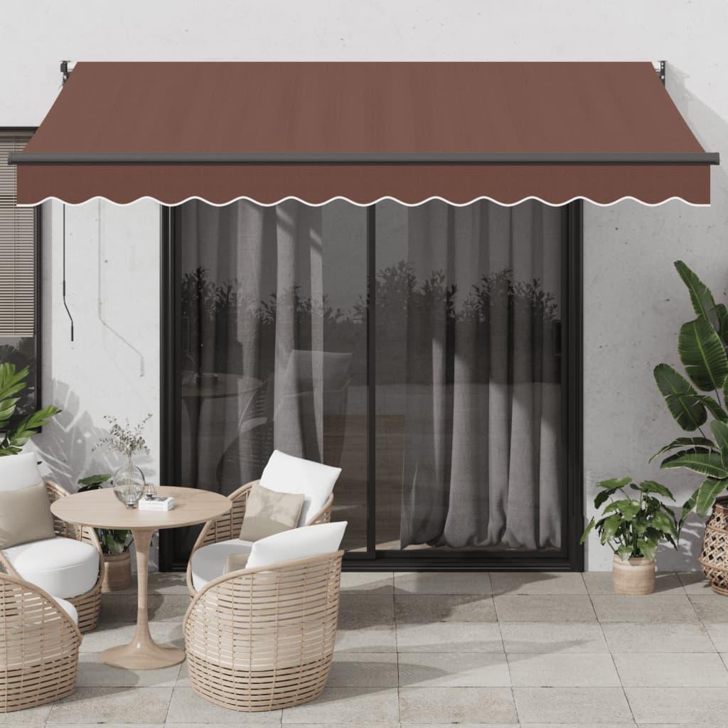 Markise 350x250 cm manuel betjening brun