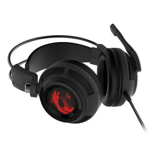 Gaming headset med mikrofon MSI DS502 USB Ø 4 cm Sort