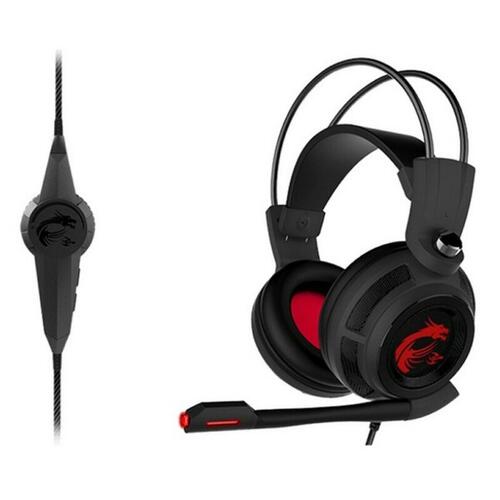 Gaming headset med mikrofon MSI DS502 USB Ø 4 cm Sort