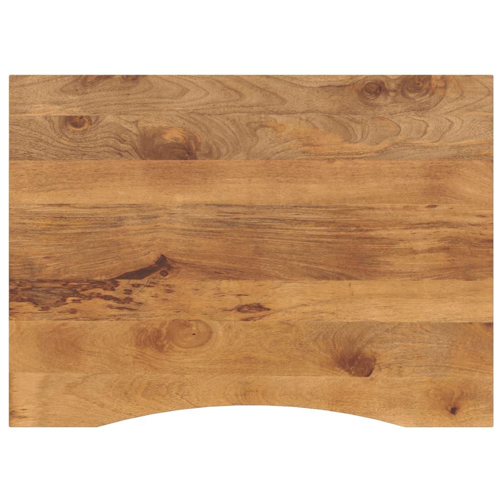 Bordplade med kurvet form 110x80x2,5 cm ru massivt mangotræ