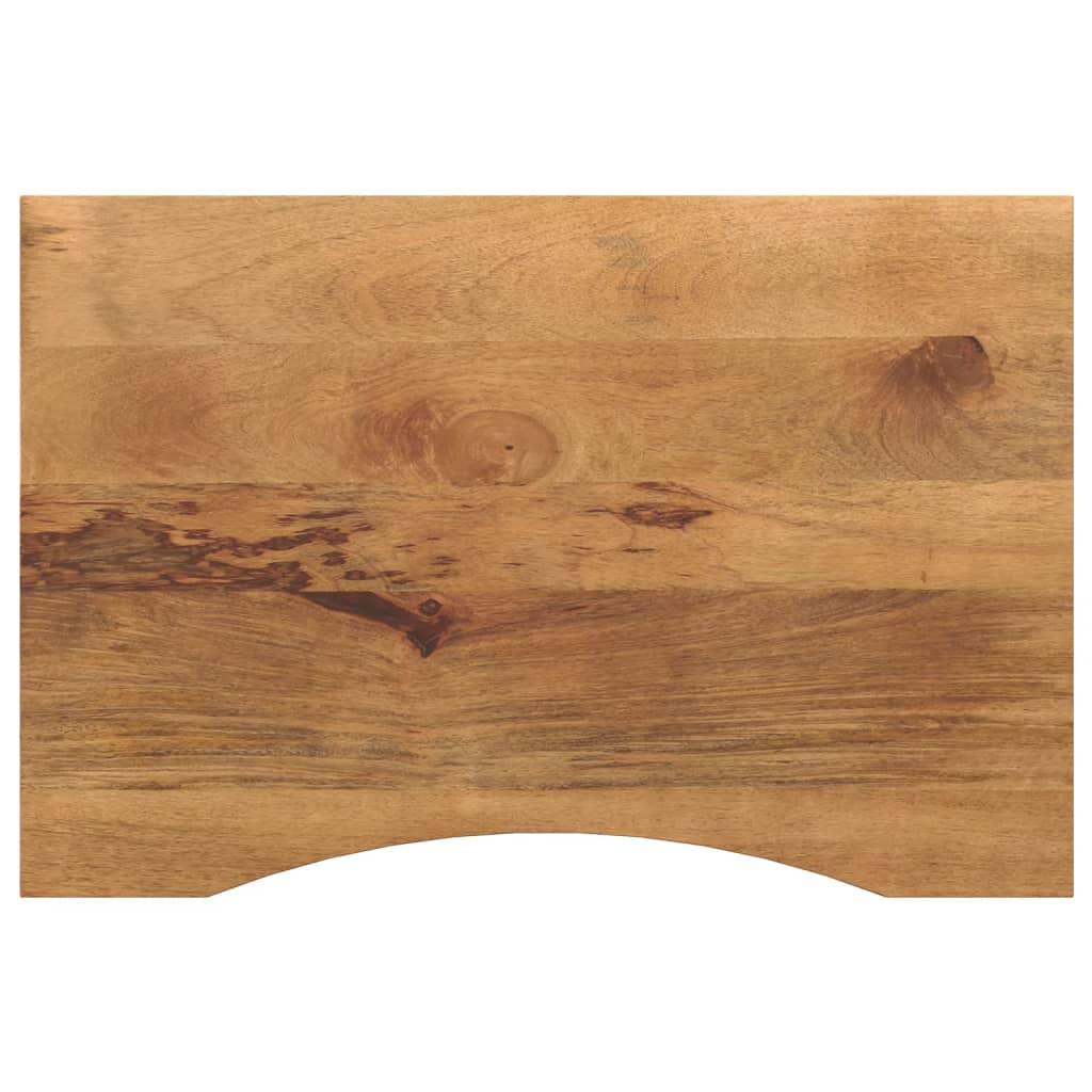 Bordplade Med Kurvet Form 100x50x2 5 Cm Ru Massivt Mangotræ