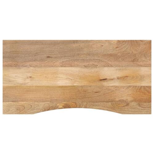 Bordplade med kurvet form 110x60x2,5 cm ru massivt mangotræ