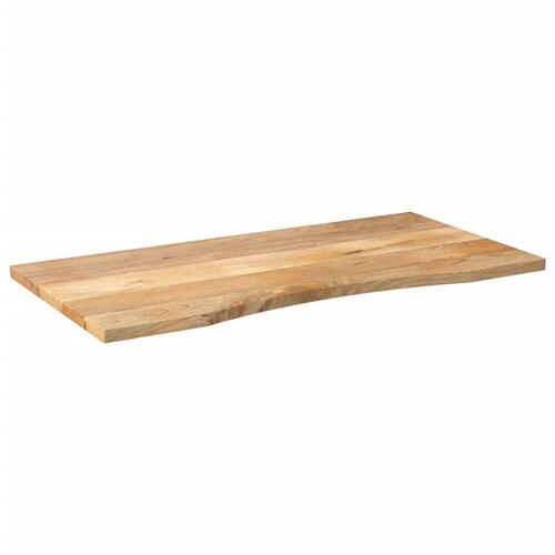Bordplade med kurvet form 110x60x2,5 cm ru massivt mangotræ