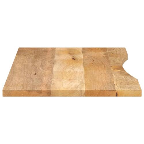 Bordplade med kurvet form 110x60x2,5 cm ru massivt mangotræ