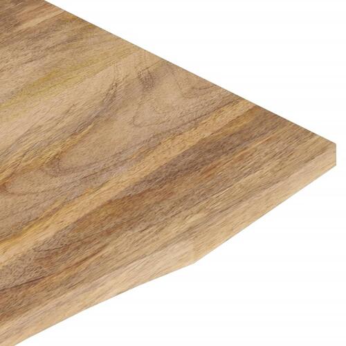 Bordplade med kurvet form 110x60x2,5 cm ru massivt mangotræ