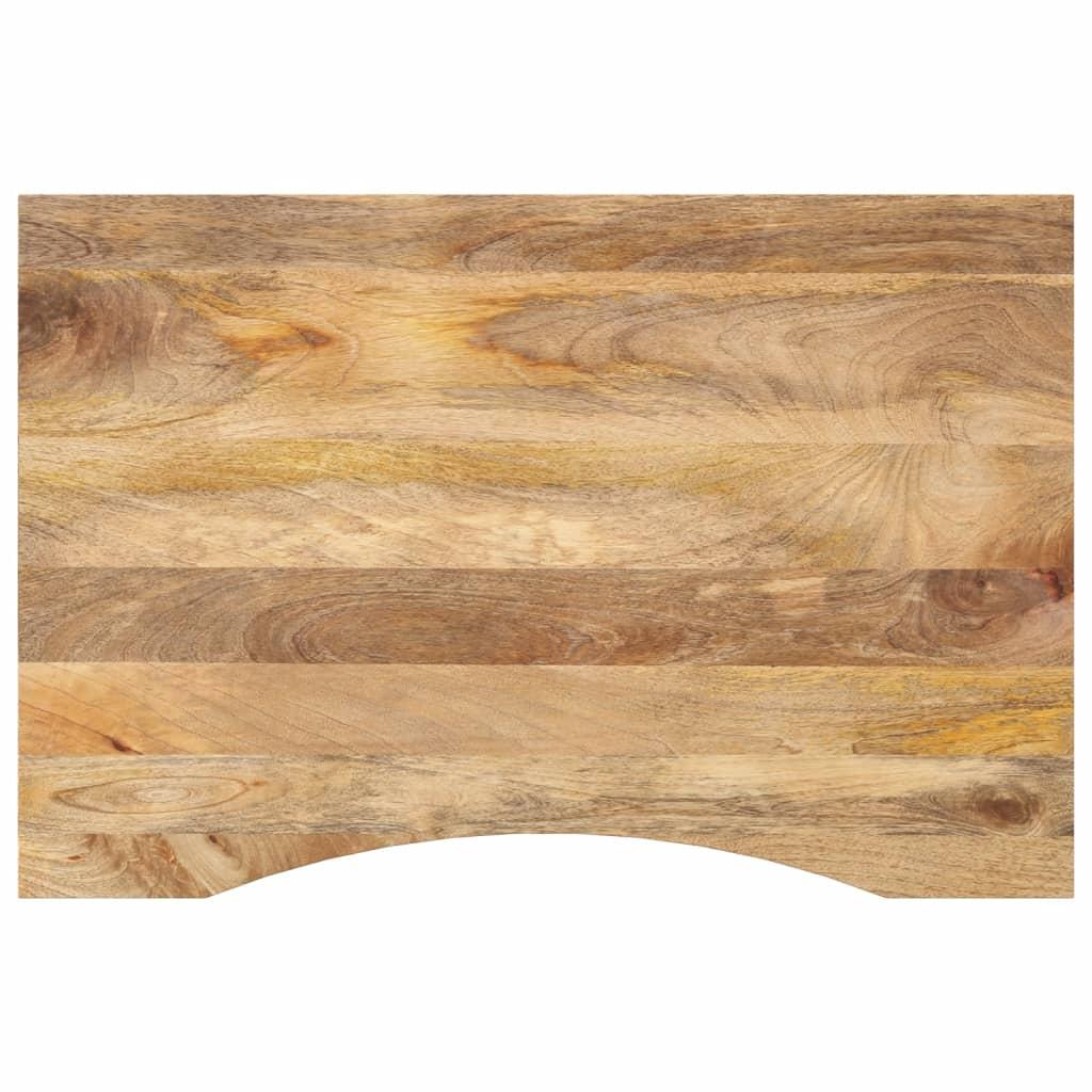 Bordplade Med Kurvet Form 80x50x2 5 Cm Ru Massivt Mangotræ